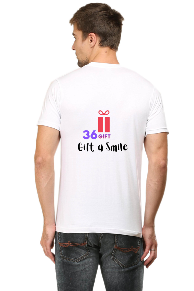 Male Round Neck Half Sleeve Classic White XL