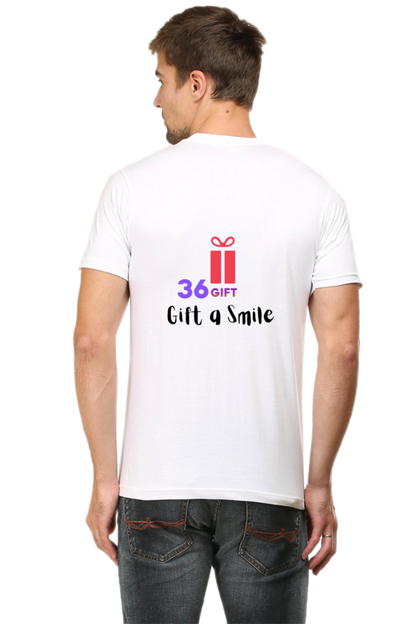 Male Round Neck Half Sleeve Classic White XL